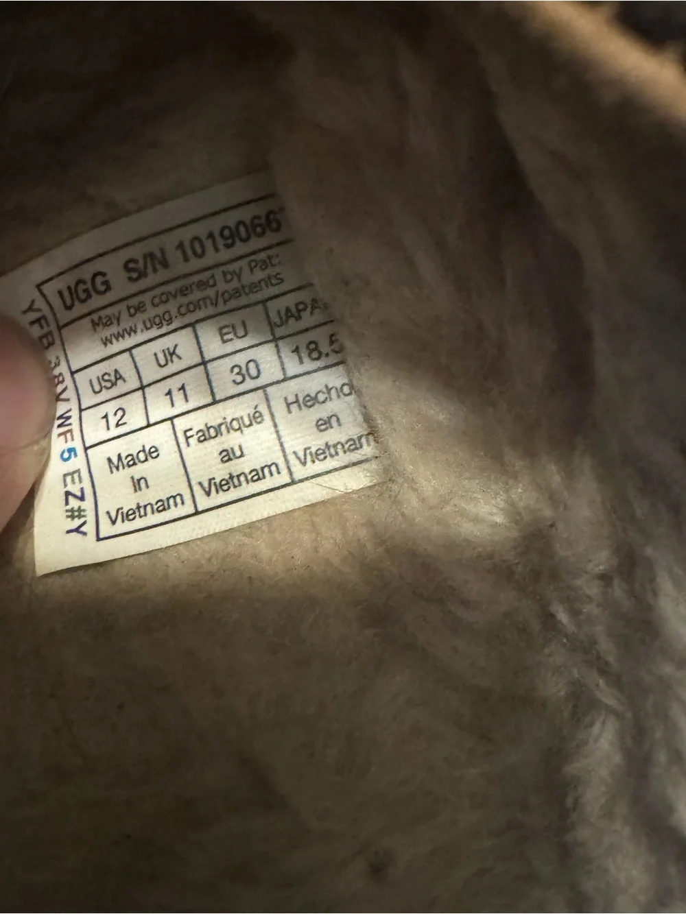 UGG Tan Shearling-Lined Interior Slippers